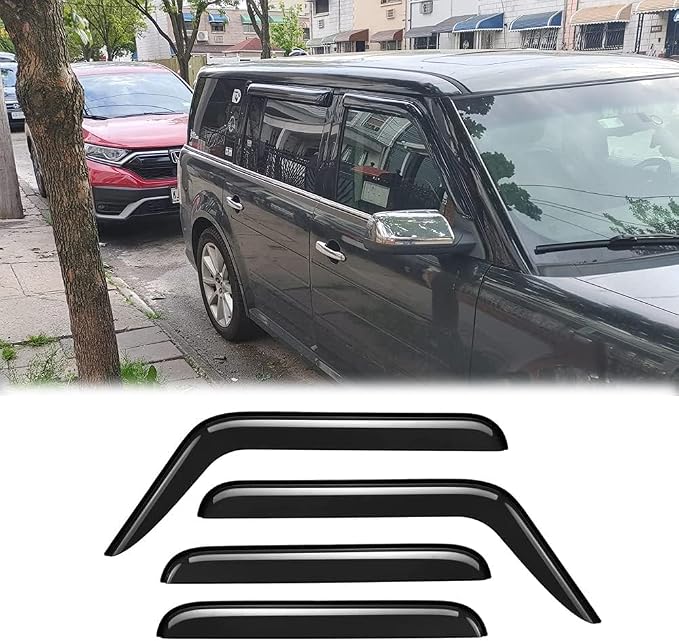Rainproof Side Window Wind Deflectors for Range Rover Sport 2006-2013, Tape-on Sun Rain Guard Sets,Nice Looking Window Visors for Cars,Vent Deflector for Rover Sport 06-13 LA04
