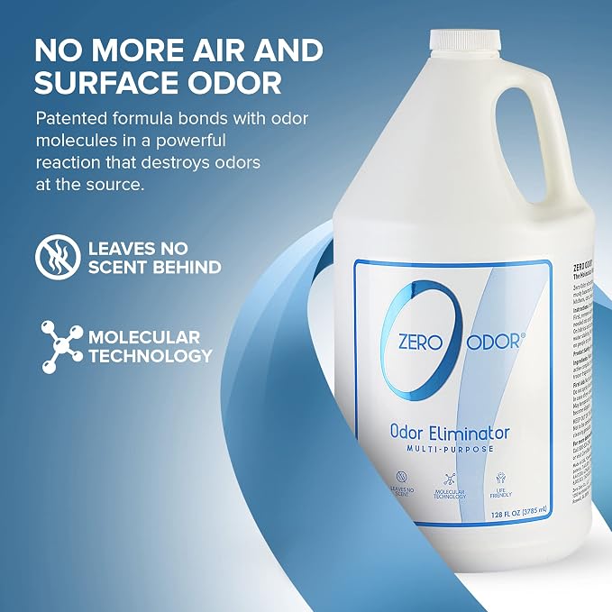 Multi-Purpose Odor Eliminator, Air and Surface Odor Remover for Home, Bathroom, Kitchen, and Closet, Refill, 128 oz