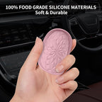 ME.FAN Car Coasters for Cup Holders [4 Pack] - 2.75In Silicone Auto Mug Mats - Universal Non-Slip Recessed Car Interior AccessoriesDusty Rose