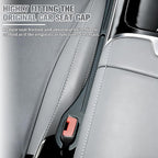 2PCS Car Seat Gap Filler, Seat Side Seam Crevice Blocker Organizer to Prevent Things from Dropping, Drop-Proof Auto Console Gap Guard Stopper Plug, Universal for Vehicles (Black)