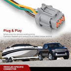 4 Pin Trailer Wiring Harness 55441 Custom for 2005 2006 2007 2008 2009 2010 2011 2012 2013 14 15 16 17 18 19 20 21 22 23 24 Nissan Frontier Xterra Pathfinder Suzuki Equator