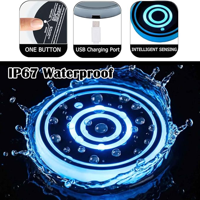 2PCS LED Car Cup Holder Lights, Light up Car Coasters for Cup Holders 7 Color-Changing Light Up Cup Holder Insert Coasters, Waterproof Car Accessories for Teens, Car Gifts for Men & Women