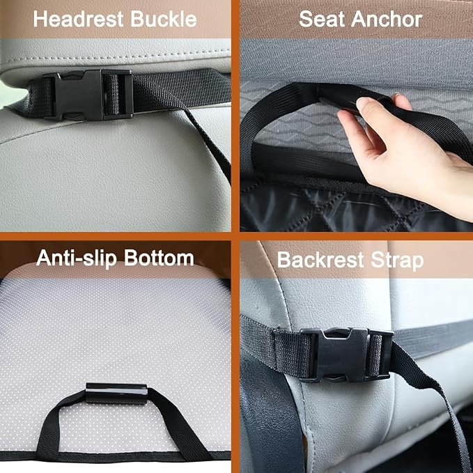 Car Front Seat Covers for Dogs Scratch-Proof Pet Car Seat Cover Non-Slip Large Car Seat Protector for Dogs Bucket Seat Cover