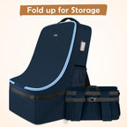 Padded Carseat Travel Bag, Car Seat Travel Cover Backpack with Shoulder Straps, Gate Check Car Seat Bag, Baby Airplane Travel Essentials