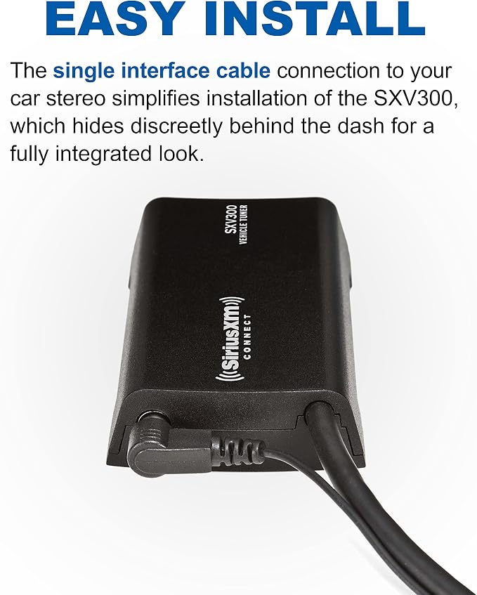 SiriusXM SXV300v1 Connect Vehicle Tuner Kit for Satellite Radio with Free 3 Months Satellite and Streaming Service (Renewed)