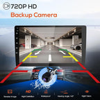 10.1" Double Din Car Stereo, Touchscreen Car Radio with Wireless Apple CarPlay & Android Auto, Bluetooth 4.1, HD Backup Camera, Mirror Link, GPS Navigation, WiFi, Voice Control, 2+64GB, FM/AM