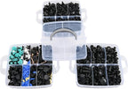 900Pcs Plastic Rivets and Auto Body Fasteners Assortment -24 Most Popular Sizes Nylon Bumper Clips with 10 Cable Ties for GM, Ford, Chrysler, Toyota, Honda, Nissan, Mazda, Chevy, Jeep, etc.