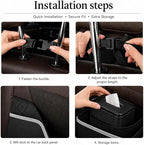 Car Trunk Organizer, Hanging Seat Back Storage Organizer with Large Pockets, Space-saving Backseat Car Organizer