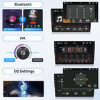 Single Din Car Stereo with Wireless Carplay & Android Auto-9 Inch IPS Touch Screen Radio with Bluetooth GPS, Mirror Link, FM Radio,SWC/USB/DSP+ Backup Camera