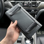 Car Tissue Holder - Sun Visor Napkin Holder, PU Leather Backseat Tissue Case for Truck (Black)