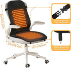 Black Heated Seat Cushion for Office Chair, Heated Seat Warmer for Pain Relief with 3 Heat Levels, Chair Seat Pad for Back, Waist, HIPS Home Office Use, Warm Christmas Holiday Gift for Winter