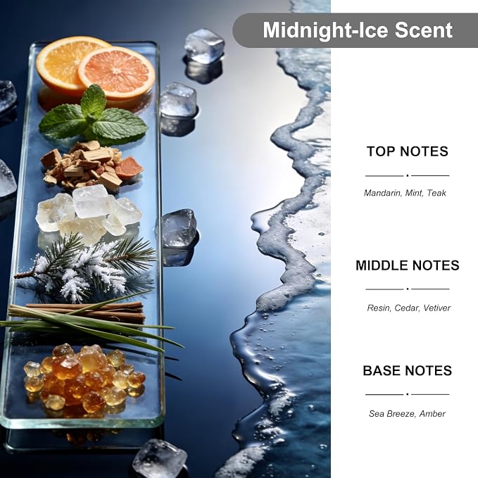 2-Pack Car Air Fresheners, Car Deodorizer, Midnight-Ice Air Freshener – Long Lasting Hanging Car Air Freshener for Men and Women, Car Scent Diffuser by