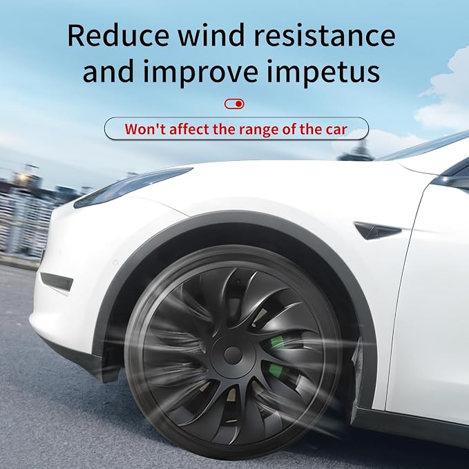 Wheel Cover for Tesla Model Y(2020-2024) 4PCS Hubcaps for Tesla Wheel Cover Model Y(2020-2024) 20inch Rim Full Cover Hubcaps Accessories (Cyclon Style, 20 inch)