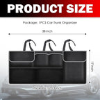 Hanging Trunk Organizer,Large Capacity SUV Trunk Organizer for Storing Umbrellas/Phones/Handbags,Universal Space Saving Car Trunks Storage Organizers with Adjustable Straps