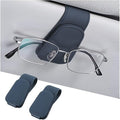 Sunglasses Holders for Car Sun Visor, Leather Eyeglasses Hanger Mounter, Magnetic Glasses Holder and Ticket Card Clip, Auto Interior Accessories Universal for SUV Pickup Truck