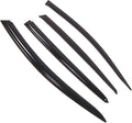 WD2-563 Dark Smoke 4 Pcs Set Window Visor (Outside Mount) Deflector Rain Guard Compatible with 2010-2015 Kia Optima