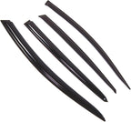 WD2-563 Dark Smoke 4 Pcs Set Window Visor (Outside Mount) Deflector Rain Guard Compatible with 2010-2015 Kia Optima