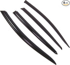 Outside Mount Window Vent Visors Rain Guards Compatible with Kia Optima 2010-2015 | Side Window Wind Deflectors Rain Shields | Smoke Tinted, 4 Pcs Set, DGWV-563