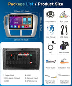 Car Stereo for Honda Pilot 2006 2007 2008 Wireless Carplay Android Auto,9" Touch Screen Radio, Android 15/GPS/5G WiFi/EQ DSP Audio/Bluetooth/SWC/Backup Camera 4Core+64G