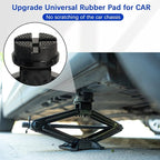 3 Ton Car Jack Kit with Rubber Jack Pads Universal Scissor Jack Tool Set | 6610lbs heavy duty; fits suv sedan mpv; 5.1-16.8 inch lift; roadside flat tire; emergency auto tool; ratcheting leverage