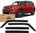 Window Rain Guards for Jeep Renegade 2015 2016 2017 2018 2019 2020 2021 2022 2023 2024, Window Wind Deflectors Vent Visors, Tape on-4PCS