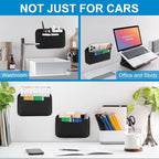 2pcs Universal Car Side Pocket Organizer, PU Leather Car Pocket Pouch Cell Phone Sunglasses Holder Organizer Accessories for Car Seat, Door, Window, Console