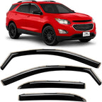 Voron Glass in-Channel Extra Durable Rain Guards for ChevyEquinox 2010-2017, Window Deflectors, Vent Window Visors, 4 Pieces - 220105