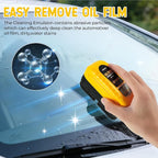 Oil Film Cleaning Brush for Car Windows, Upgraded Clear Vision Car Glass Cleaner with Anti-Rain Coating for Auto Windows and Windshields Improving Clarity, 4fl oz / 120 mL