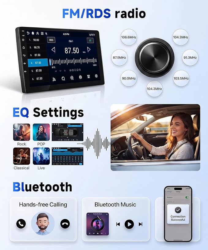 8Core 4G+64G Radio for Honda CRV 2007-2011, Qual-comm Snapdragon Chip, Wireless Carplay Android auto, 9 inch IPS Touchscreen Radio for CRV, Bluetooth GPS 5GWIFI Backup Camera FM RDS SWC