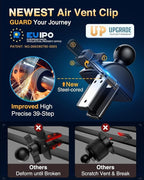 【85+LBS Strongest Suction & Military-Grade Ultimate Car Phone Mount【Patent & Safety Certs】 Cell Phone Holder for Dash Windshield Vent for iPhone 17 Pro Max Automobile Accessory Kits,Light Blue