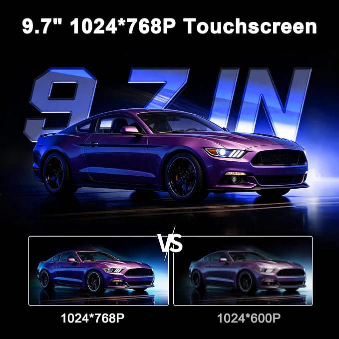 4G+64G Car Radio for Ford Focus 2012-2018: Upgrade Android 15 9.7" Touch Screen Stereo Head Unit Wireless CarPlay Android Auto, BT 5.4, WiFi 6, GPS, FM, RDS, EQ, SWC, 1080P Backup Camera