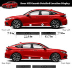 4PCS Car Door Edge Guards Door Sill Protector for Honda Civic 2022-2025 2026 Accessories ABS Plastic Material Matte Black Car Door Threshold Protection