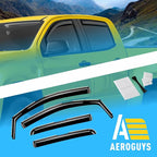 Extra Durable Window Deflectors in-Channel Window Visors Rain Guards Fit for Chevrolet (Chevy) Colorado 2015-2022 Crew Cab, Sun Visors, Wind Vent for Shades, Exterior Car Accessories - 4pcs. AG0275