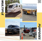 Wheel Chocks for Trailers RVs camper Trucks and Small Aircraft wheel chock, Wheel Chocks Block with 3 Reflective Strips ,Versatile Heavy Duty Solid Rubber Wheel Immobilizers & Chocks[1 Pair 2 Pack]