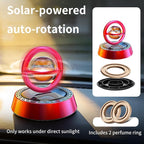 Kwak’s Solar-Powered Rotating Car Aromatherapy Auto-Spinning Ornament with Refillable Scent Pad, Subtle Ocean Fragrance, Ideal Gift for Men Women Dad Husband for Dashboard (Black-1)