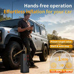 Tire Inflator Portable Air Compressor, Brighter LED Light & Auto-Shut Off, Dual Power 9000mAh Faster Tire Inflator, 150PSI Cordless Air Pump,for Car Tires, Motorcycle, Bicycle, Ball