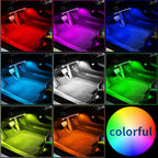 Car Interior LED Lights, Smart Car Lights with App Control, RGB Inside Car Lights with DIY Mode and Music Mode, 2 Lines Design LED Lights for Cars with Car Charger, DC 5V