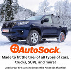 for Passenger Vehicles HP685, Snow Socks for Tires, Pack of 2