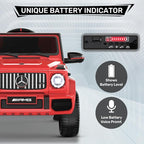 Licensed Mercedes-Benz G63 Car for Kids, 12V 7AH Ride on Car w/Parent Remote Control, LED Headlights, Music Player & Horn, Soft Start, Low Battery Prompt, Kids Electric Car, Red