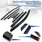 MotorFansClub 8pcs Window Vent Visor Rain Guards Fit for Corolla Cross | 2022 2023 2024 2025 Window Deflector Shade Shield Cover Black