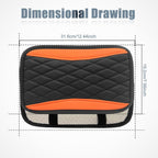 Car Center Console Cover, Universal Leather Waterproof Armrest Seat Box Cover Protector, Comfortable Car Decor Accessories Fit for Most Cars, Vehicles, SUVs-Orange
