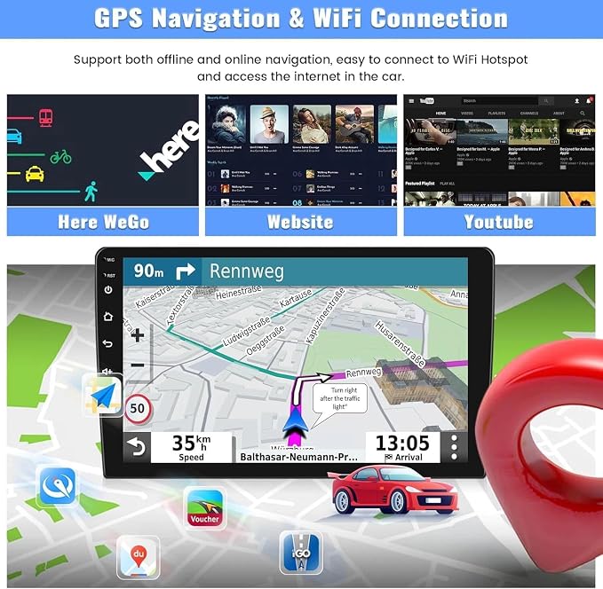 4+64GB Android 15 8-core for Nissan Sentra Radio 2007-2012 with Wireless Apple Carplay Android Auto 7" Touchscreen Car Stereo with Free Backup Camera GPS Navigation Bluetooth FM RDS DSP Head Unit