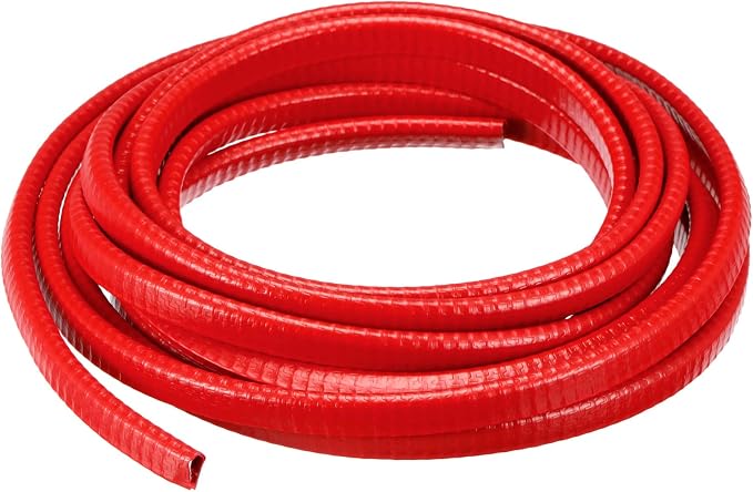 U Channel Edge Trim, 13.1ft Length Rubber Guard Seal Strip Edge Protector Fit for 1-2.5mm Edge, (15/64" W x 25/64" H) Red