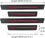 Door sill Protector, Door sill Scratch Protection (Suitable for Most car Models) Anti-Scratch Protection Strips（9PC red）