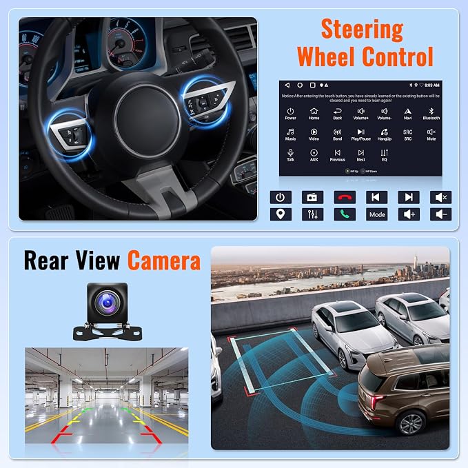 2+64GB Android 15 Car Stereo for Chevrolet Chevy Trax 2014 2015 2016 CarPlay Android Auto, 9" Touchscreen Car Radio for Chevy Trax with GPS WiFi Bluetooth FM/RDS EQ 26UI Backup Camera
