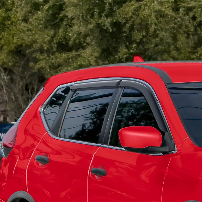 Voron Glass Tape-on Extra Durable Rain Guards for Nissan Rogue 2014-2020, Window Deflectors, Vent Window Visors, 4 pcs - 100428