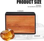 Wood Car Air Freshener,Magnetic Wood Car Fresheners Long Lasting for Absorbing Unpleasant Smells,Reusable Wooden Cars Freshener Cars Interior Accessories for Truck & SUVs (Amber)