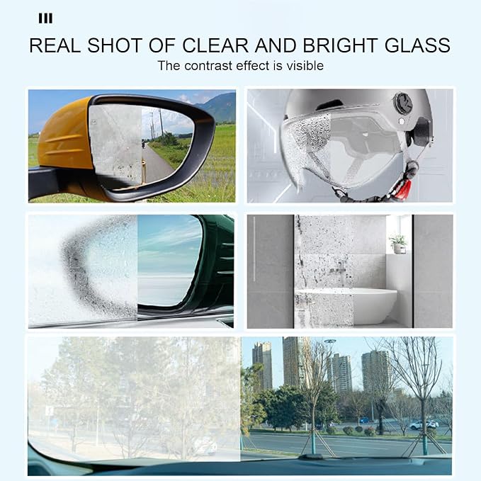 Car Glass Anti-Fog Agent - 90ml Auto Windshield Waterproof Defogging Agent, Highly Efficient Car Care Tool for RV, Small Cars, Sedan, Truck, SUV, Fog-Resistant Windshield for Clear Driving