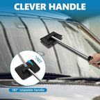 Car Windshield Cleaning Tool, Car Windshield Window Cleaner, Auto Glass Wiper Tool with Extendable Handle & Reusable Microfiber Pad, Universal Vehicle Cleaning Car Accessories (Black)