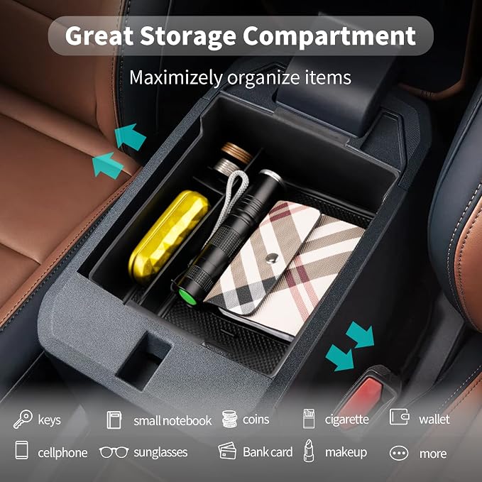 Maverick Center Console Organizer for 2022 2023 2024 2025 2026 Ford Maverick Truck Accessories Central Console Armrest Tray Storage Box Insert Tray Coin Container